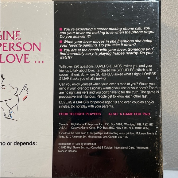 Vintage 1993 Lovers & Liars Card Game NEW Sealed! - Picture 4 of 9